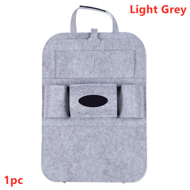 Auto Car Seat Back Organizer | Foldable Multi-Pocket Storage Bag for Interior Organization