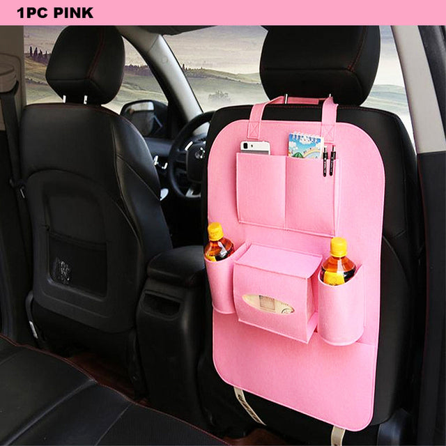 Auto Car Seat Back Organizer | Foldable Multi-Pocket Storage Bag for Interior Organization