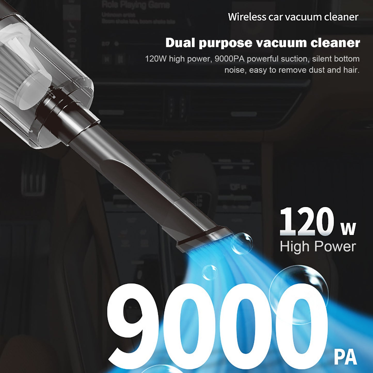 Portable Mini Wireless Handheld Car Vacuum Cleaner – Cordless Interior Cleaning Tool