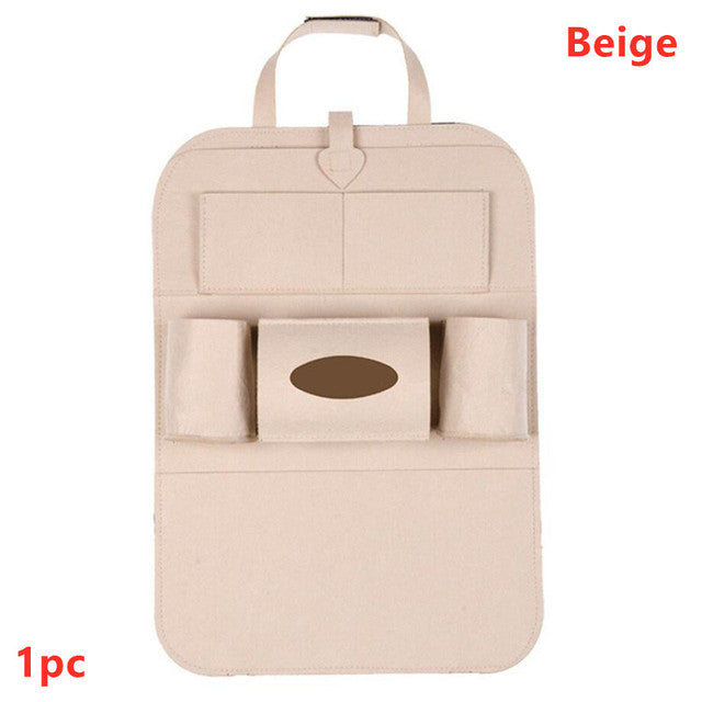 Auto Car Seat Back Organizer | Foldable Multi-Pocket Storage Bag for Interior Organization