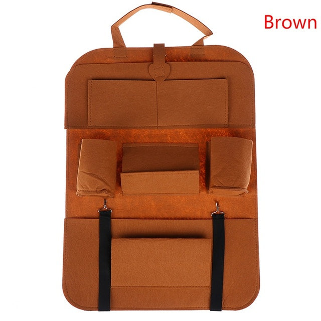 Auto Car Seat Back Organizer | Foldable Multi-Pocket Storage Bag for Interior Organization