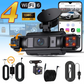 4-Channel Car Dash Cam Black Box – FHD 1080P Front + Rear + Left + Right Driving Camera | Night Vision | WiFi | Loop Recording | Hardwire Supported