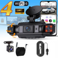 4-Channel Car Dash Cam Black Box – FHD 1080P Front + Rear + Left + Right Driving Camera | Night Vision | WiFi | Loop Recording | Hardwire Supported