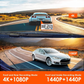 3-Channel 4K UHD Car DVR Dash Cam | Triple Lens GPS Dash Camera with Inside Cabin Recording & Video Registrator