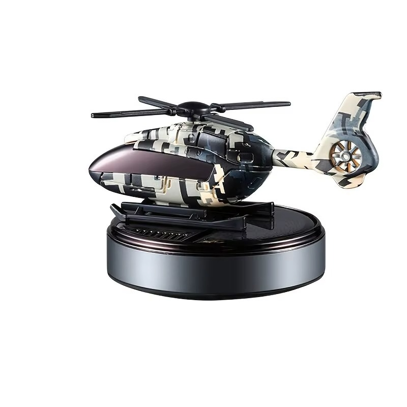 Solar Powered Helicopter Car Air Freshener – Rotating Propeller Perfume Diffuser & Interior Decoration