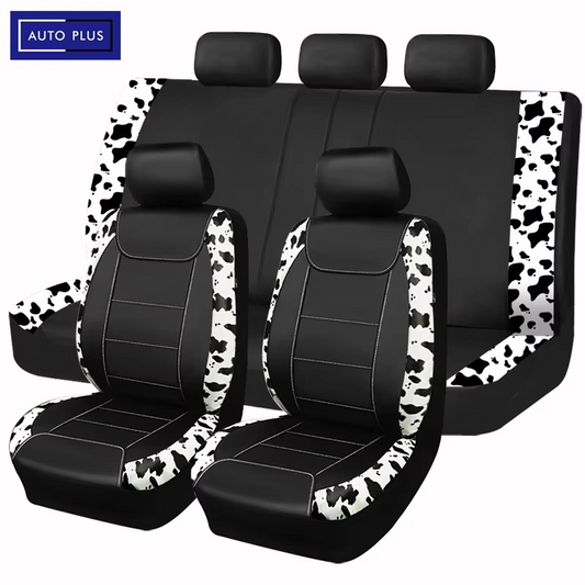 Cow Texture PU Leather Car Seat Covers – Universal Fit
