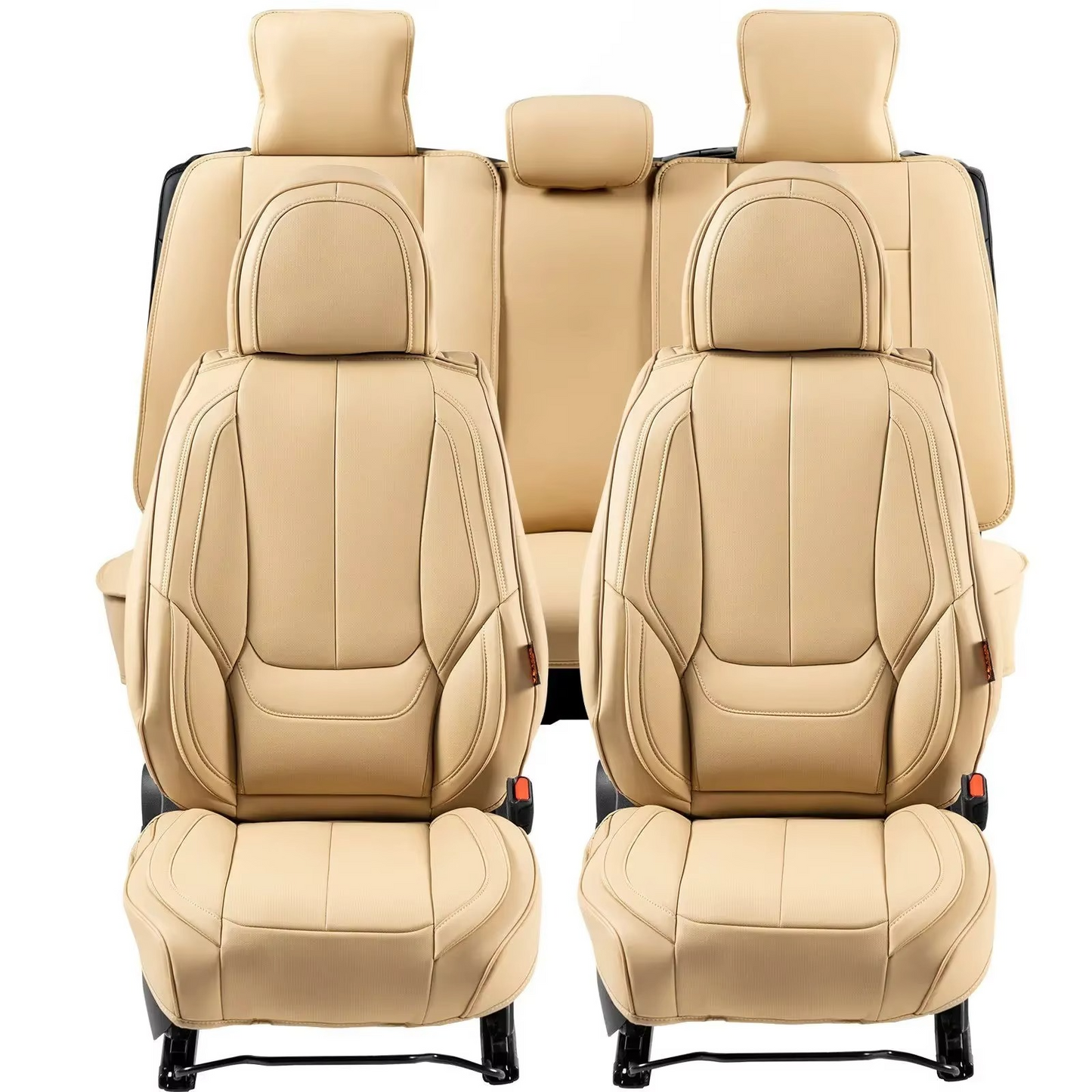Universal Faux Leather Car Seat Covers – Full Set with Enclosed Design