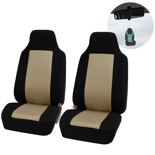 Classic Cloth Front Seat Covers – Universal Fit, Beige