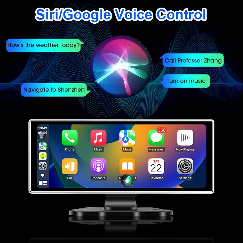4K Dash Cam with Wireless CarPlay 10/11.26"