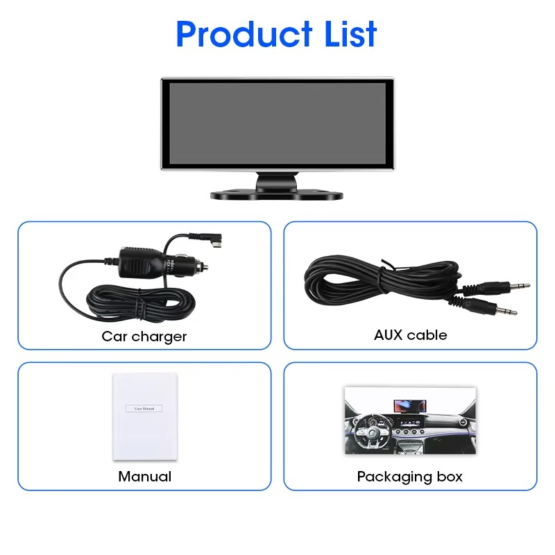 4K Dash Cam with Wireless CarPlay 10/11.26"