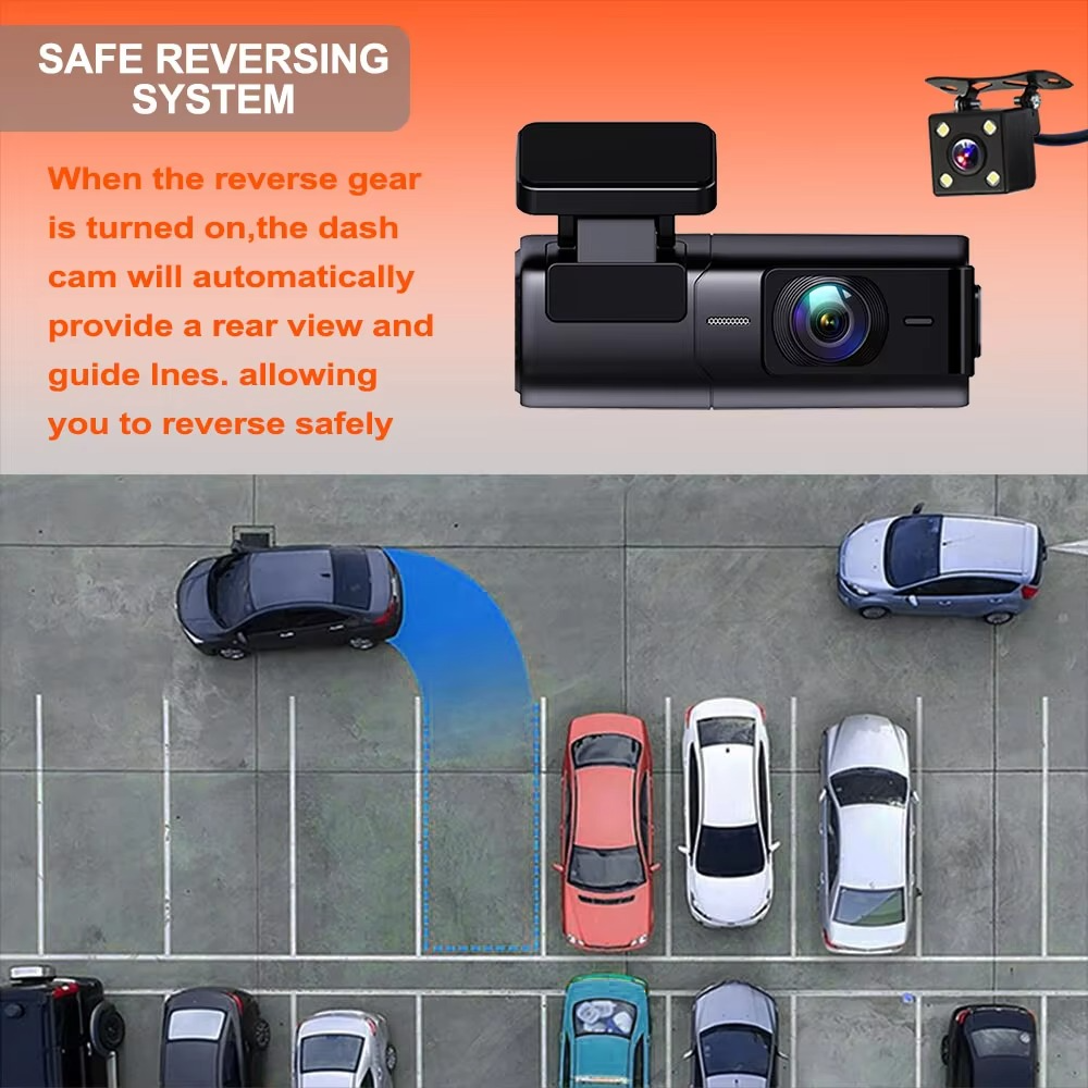 Tigebraver 2K WiFi Dash Cam Front & Rear – Night Vision