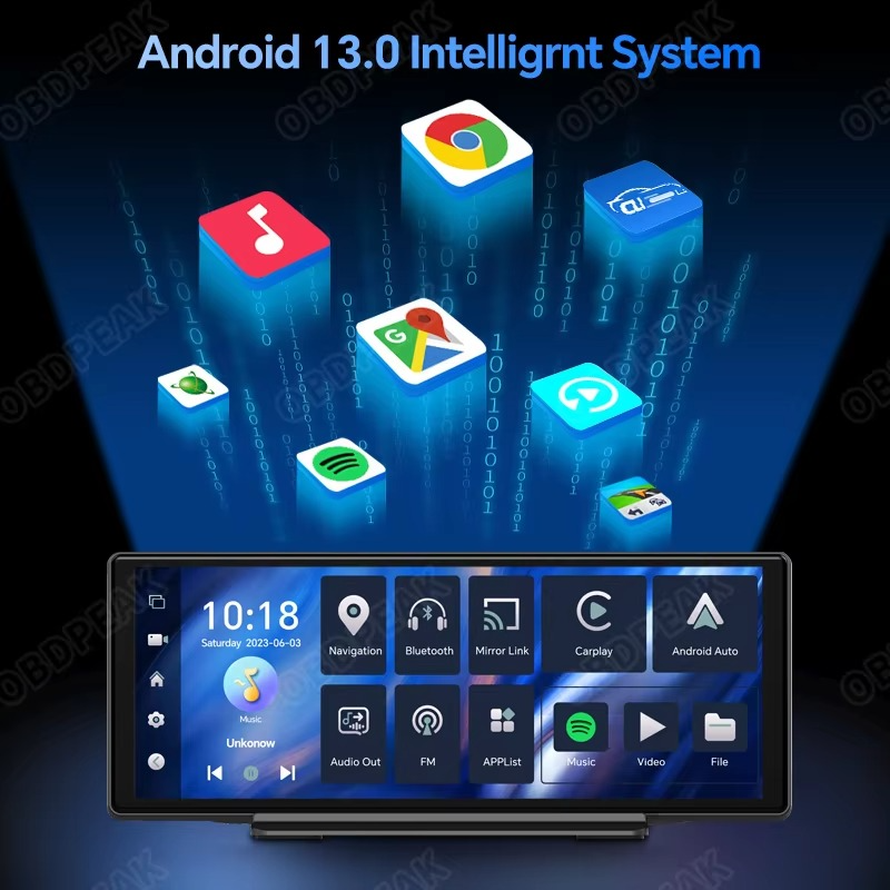 OBDPEAK T30 10.26” Android 13 AI Dash Cam
