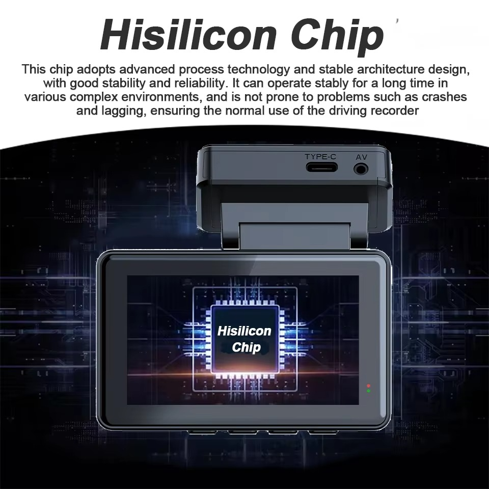 4K Dual Lens Dash Cam – Front 4K + Rear 1080P Camera with WiFi