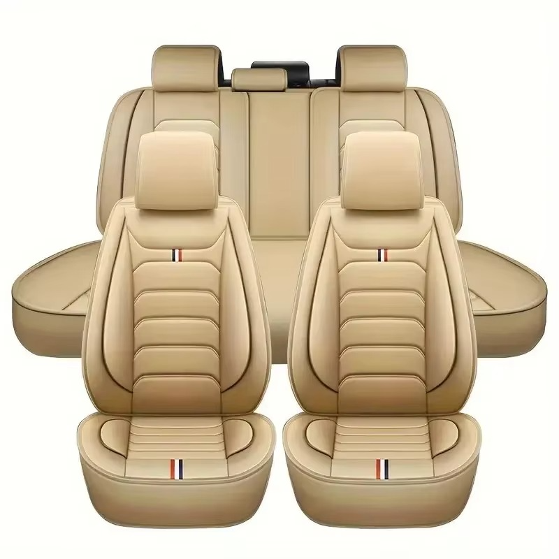Universal 5-Seat Faux Leather Car Seat Covers Full Set & Waterproof