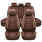 Universal 5-Seat Faux Leather Car Seat Covers Full Set & Waterproof