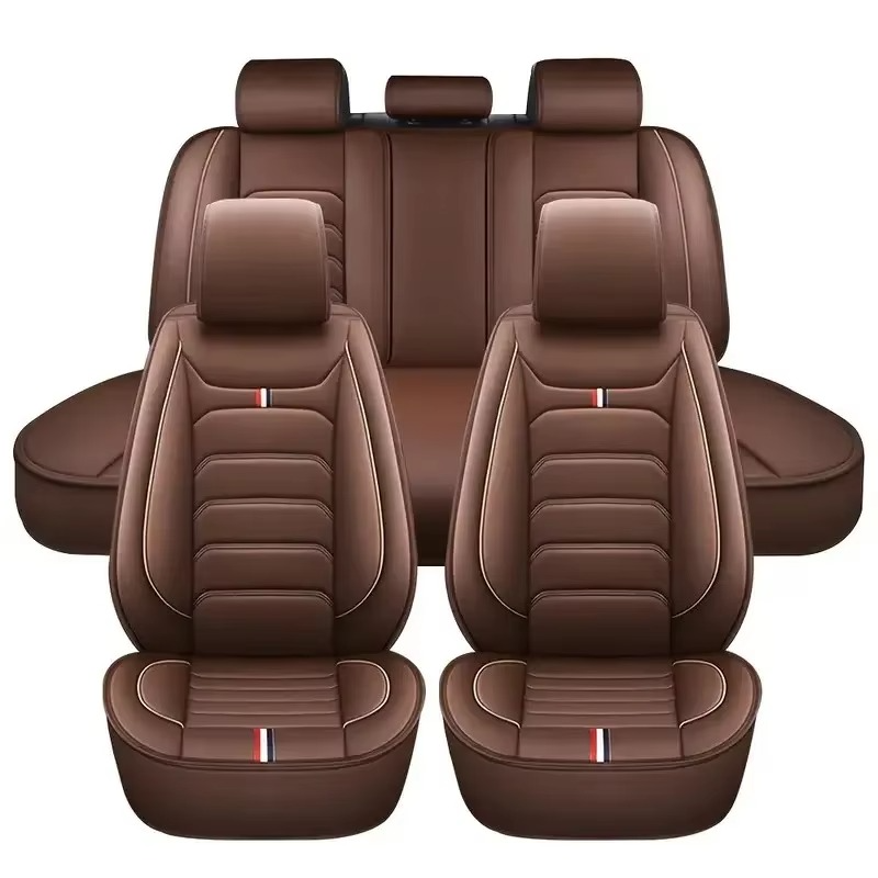 Universal 5-Seat Faux Leather Car Seat Covers Full Set & Waterproof