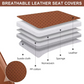 Brown Leather Car Seat Covers – Complete Set with Front, Rear & Headrests