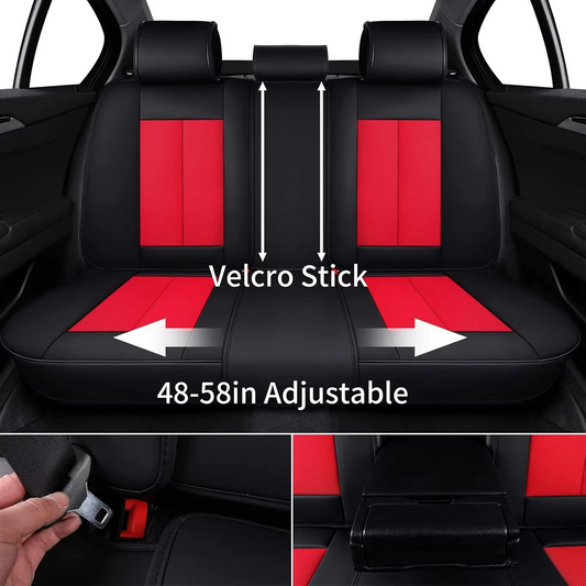 5-Seat Universal Car Seat Covers – Breathable Fabric & Leather