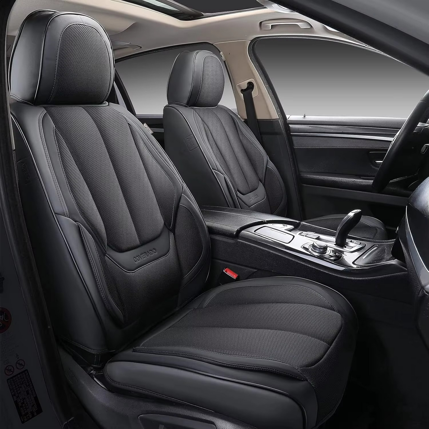 5-Seat Universal Car Seat Covers – Breathable Fabric & Leather