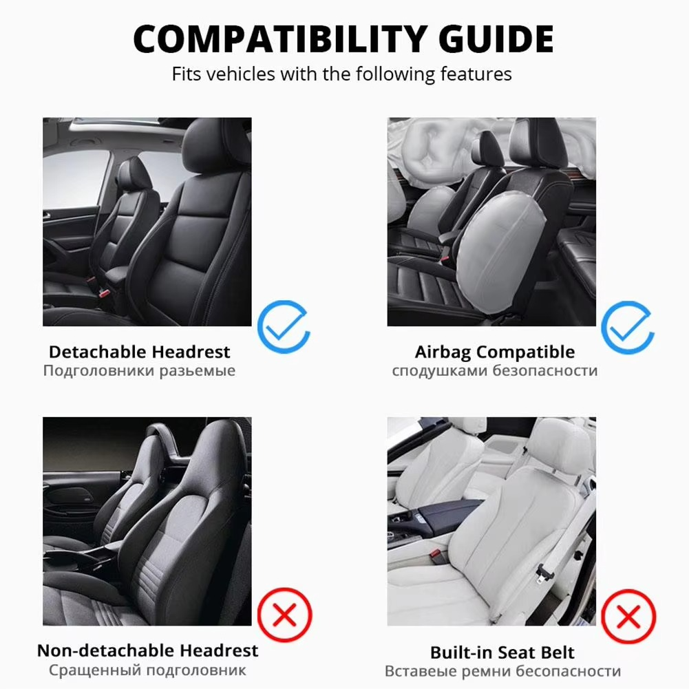 2-Piece Universal Car Seat Covers – Mesh & Sponge T-Shirt Design