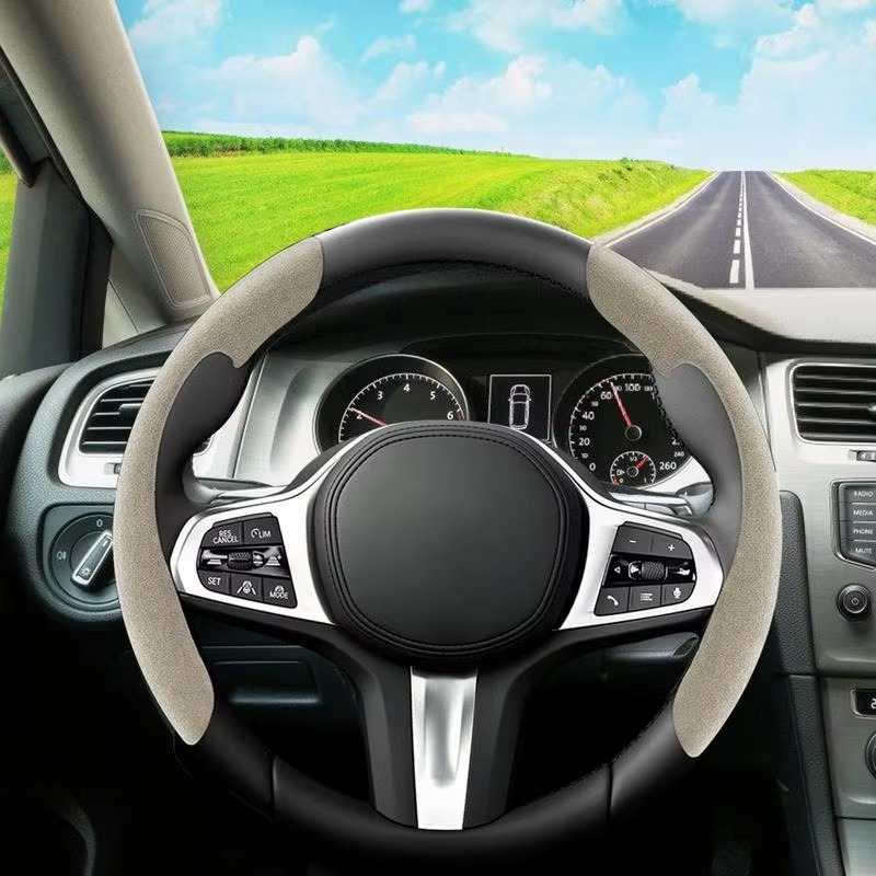 Soft Steering Wheel Cover Set – Anti-Slip & Cozy Grip