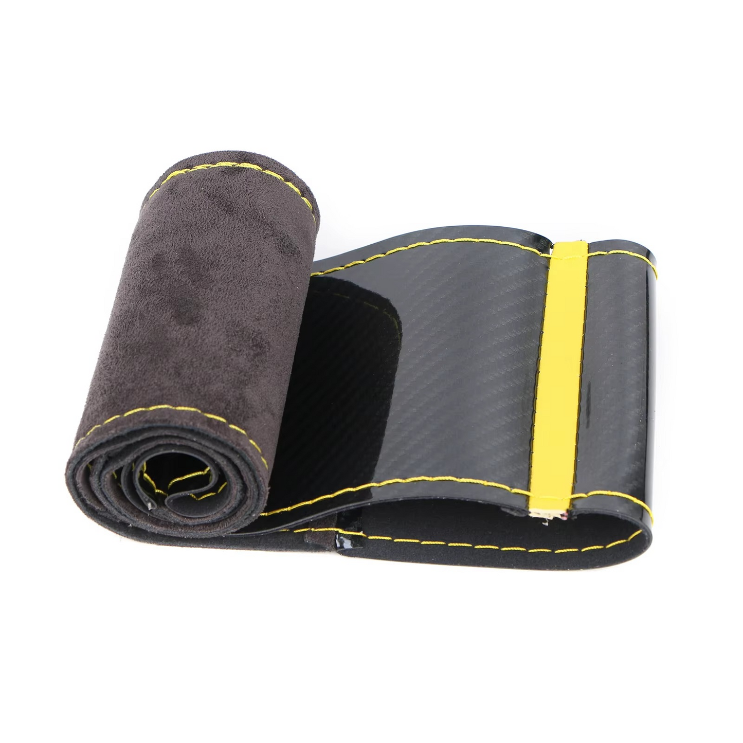 DIY Hand-Sewing Carbon Fiber Leather Steering Wheel Cover  Universal Fit