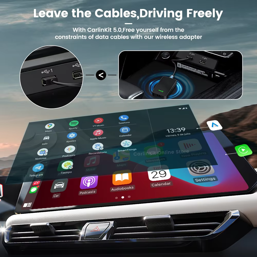 Wireless CarPlay & Android Auto Adapter 5.0