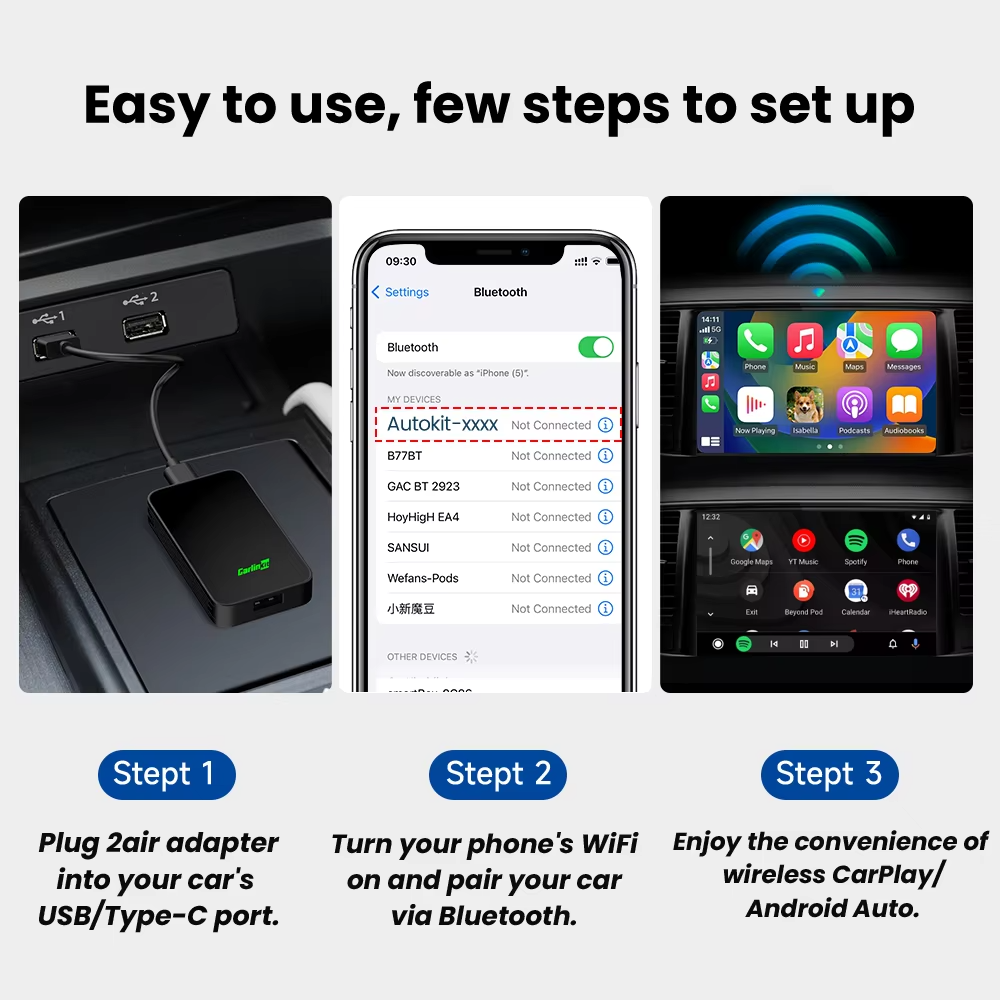 Wireless CarPlay & Android Auto Adapter 5.0
