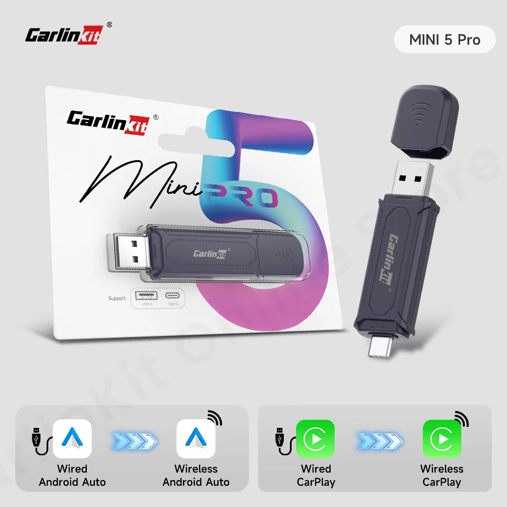 Wireless CarPlay & Android Auto Adapter 5.0