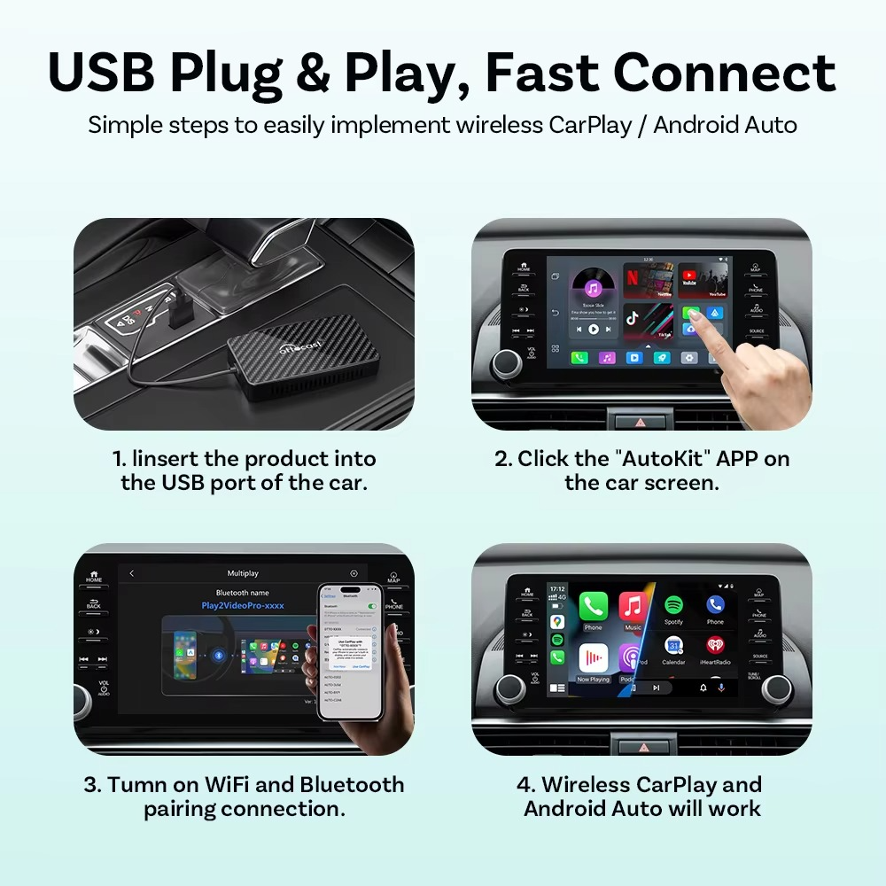 Carlinkit 4.0 Wireless Adapter – CarPlay & Android