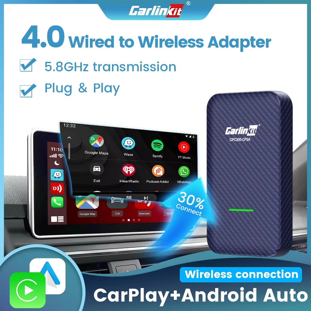Carlinkit 4.0 – Wireless CarPlay & Android Auto Adapter