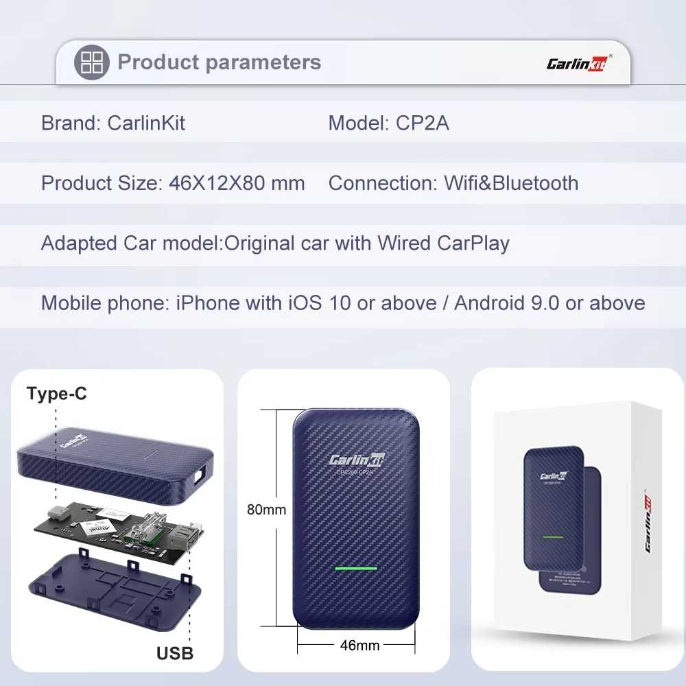 Carlinkit 4.0 – Wireless CarPlay & Android Auto Adapter