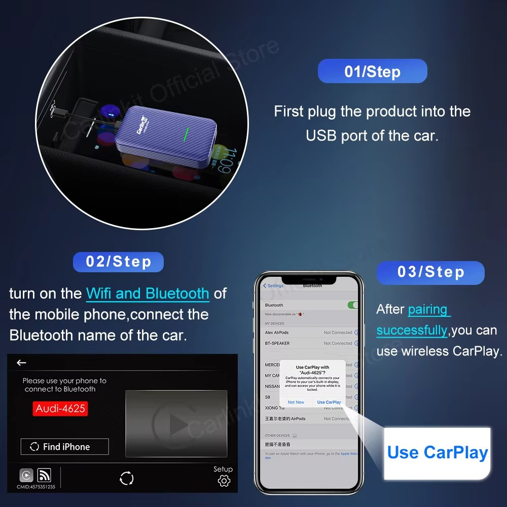 CarlinKit 4.0 – Wireless CarPlay & Android Auto Adapter