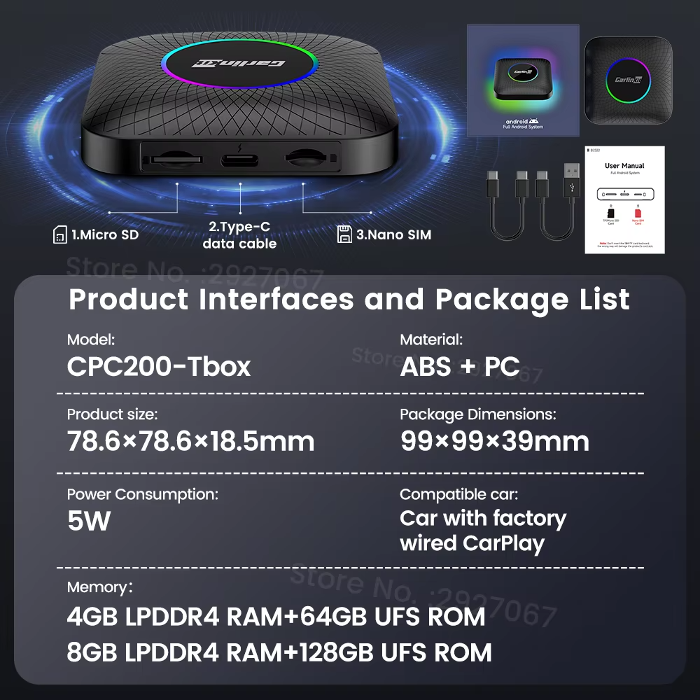 CarlinKit AI Box Android 13 – 8+128GB