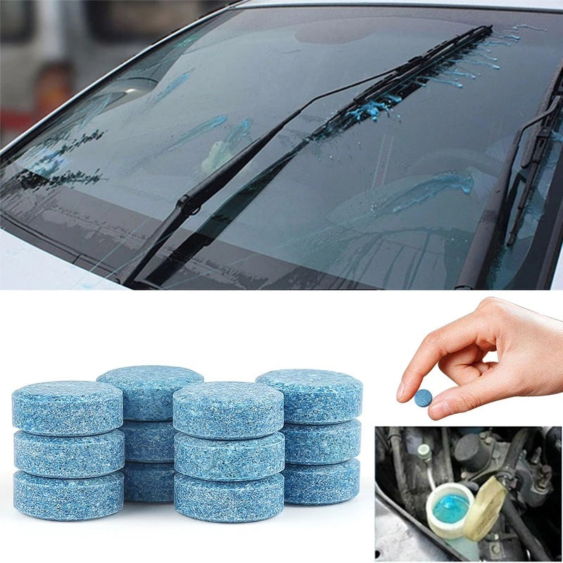 30Pcs Windshield Glass Cleaner Tablets – Compact Effervescent Car Cleaning Accessory