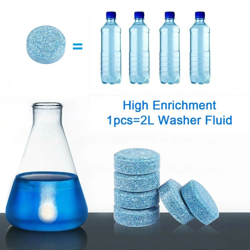 30Pcs Windshield Glass Cleaner Tablets – Compact Effervescent Car Cleaning Accessory