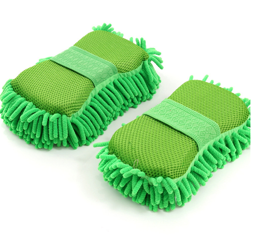 Microfiber Wash Sponge – Ultra Soft Automobile Cleaning Brush for Car & Bike