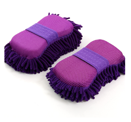 Microfiber Wash Sponge – Ultra Soft Automobile Cleaning Brush for Car & Bike